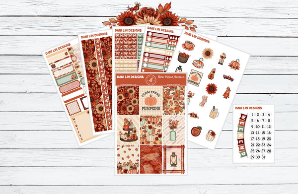 Farmhouse Autumn Sticker Kit