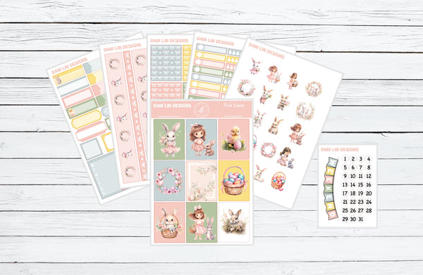 Pink Easter Sticker Kit