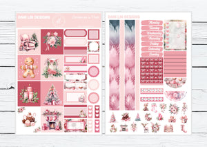 Christmas in Pink Hobonichi Cousin Sticker Kit