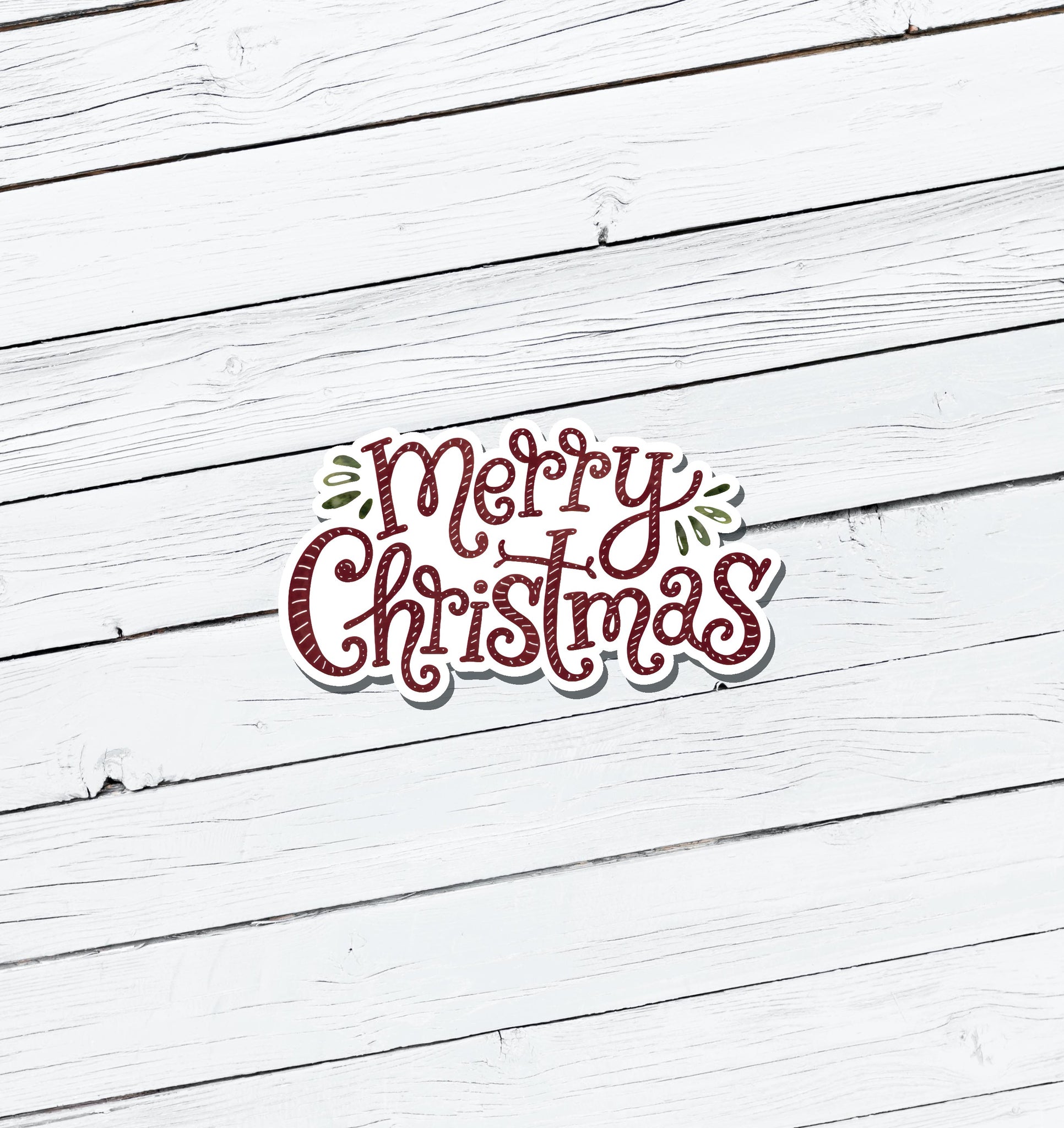 Merry Christmas Vinyl Sticker - Water Resistant