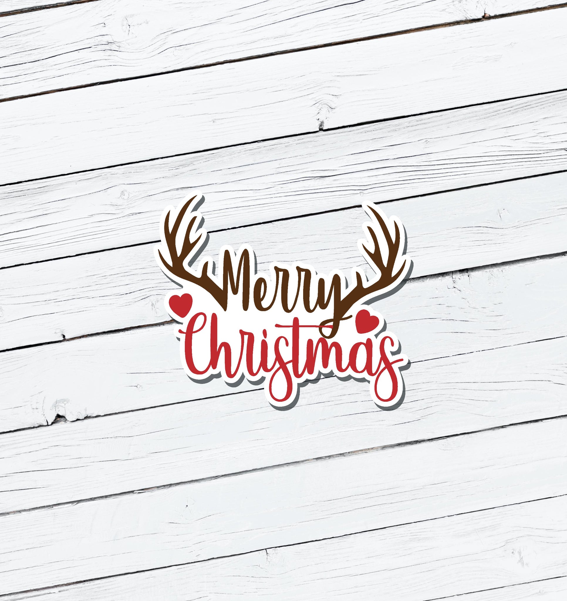 Merry Christmas Vinyl Sticker - Water Resistant