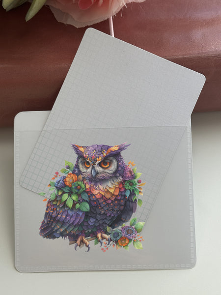 Adhesive Vinyl Pocket - Owl