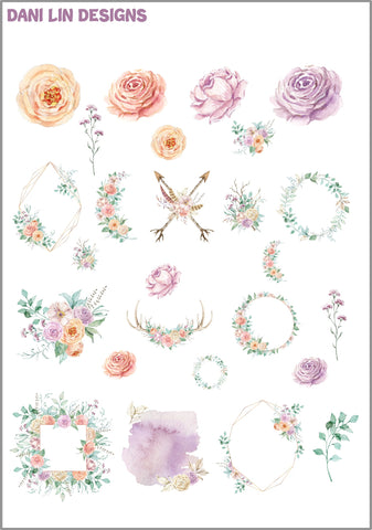 Pretty Flowers Deco Sheet