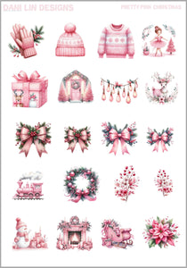 Pretty Pink Christmas Deco Sheet