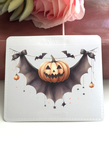 Adhesive Vinyl Pocket - Pumpkins and Bats