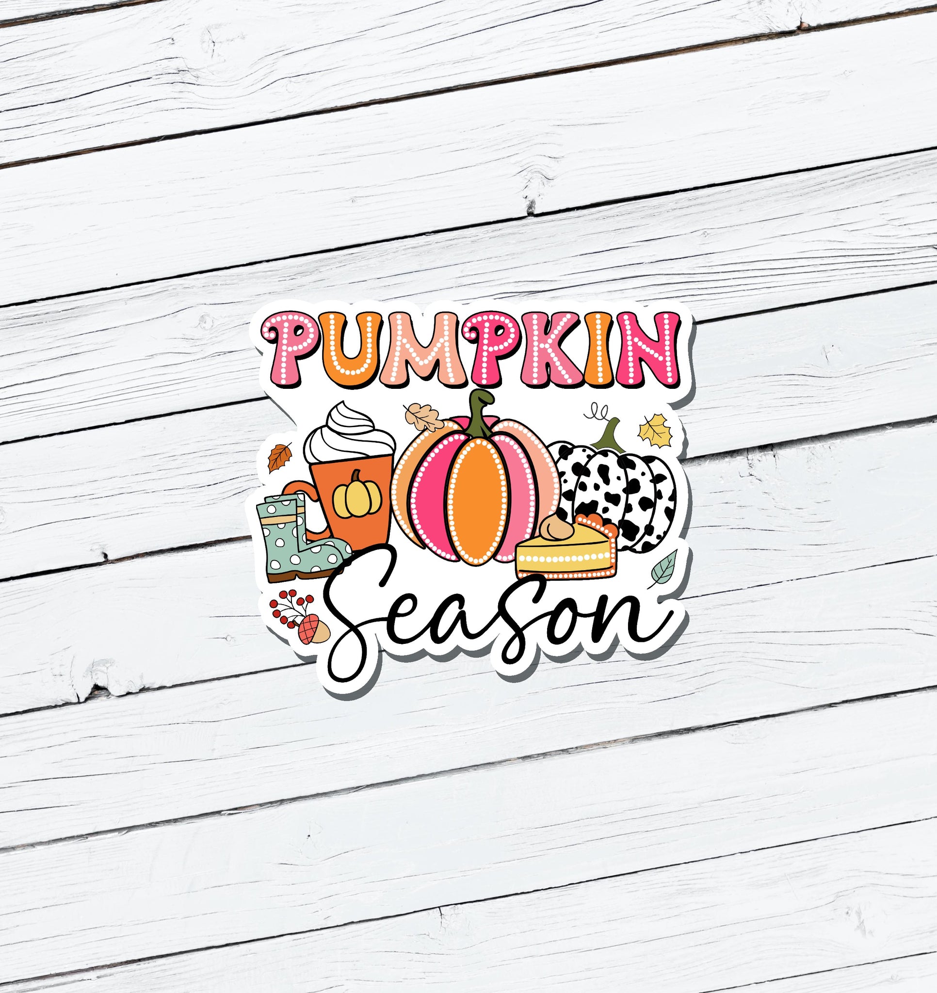 Pumpkin Season Vinyl Sticker - Water Resistant