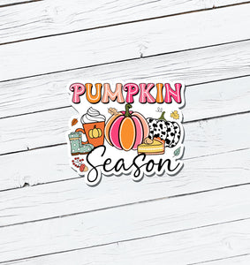 Pumpkin Season Vinyl Sticker - Water Resistant