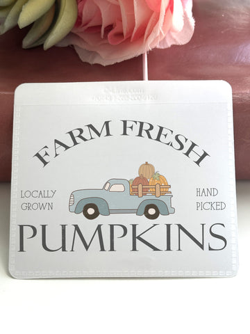 Adhesive Vinyl Pocket - Pumpkin Truck