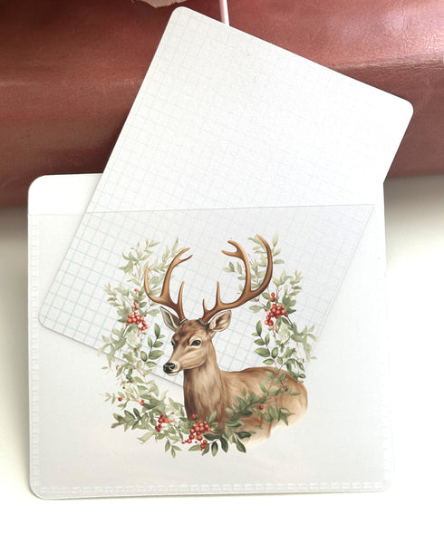 Adhesive Vinyl Pocket - Christmas Reindeer