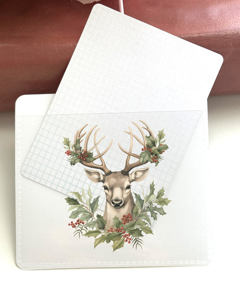 Adhesive Vinyl Pocket - Christmas Reindeer