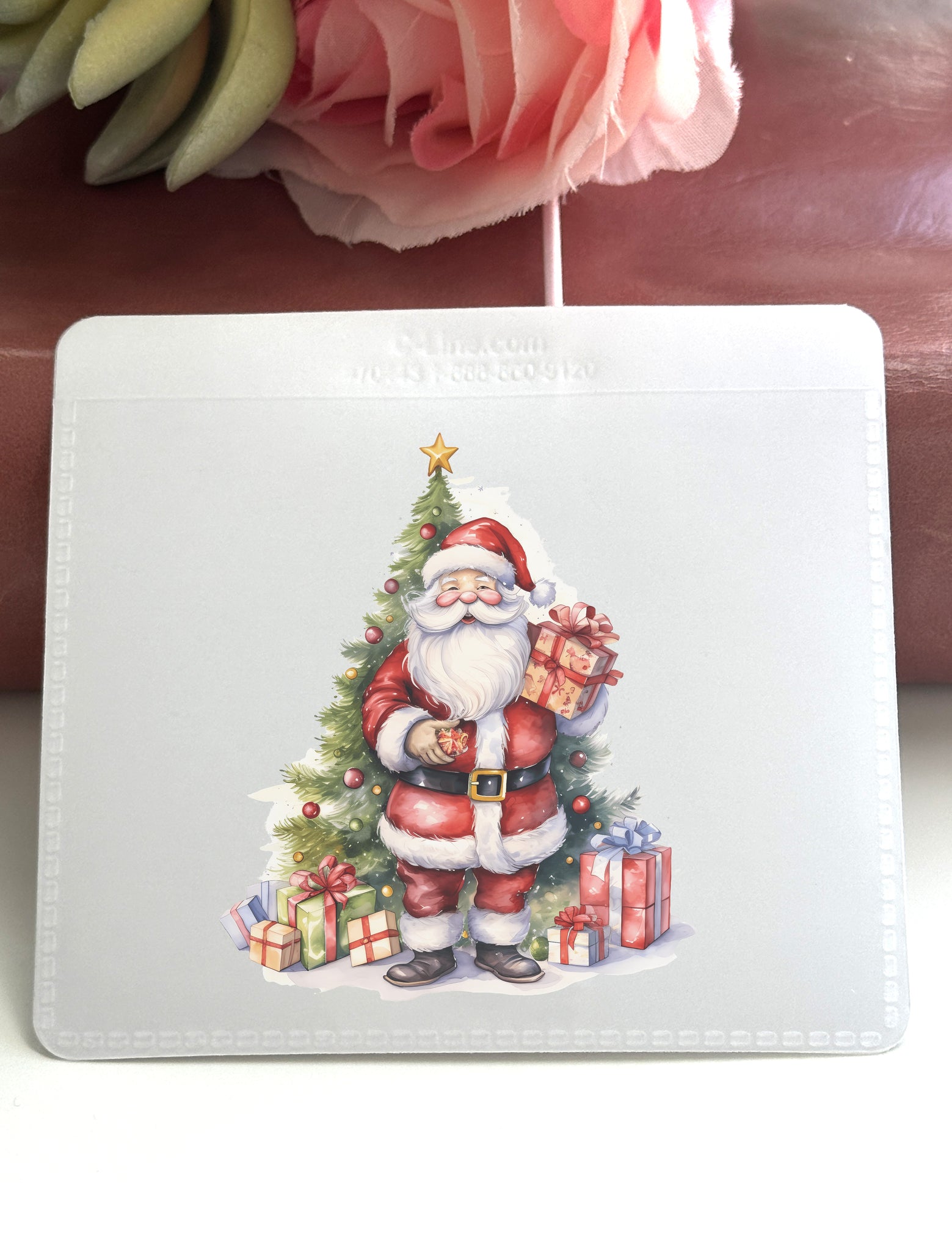 Adhesive Vinyl Pocket - Christmas Santa