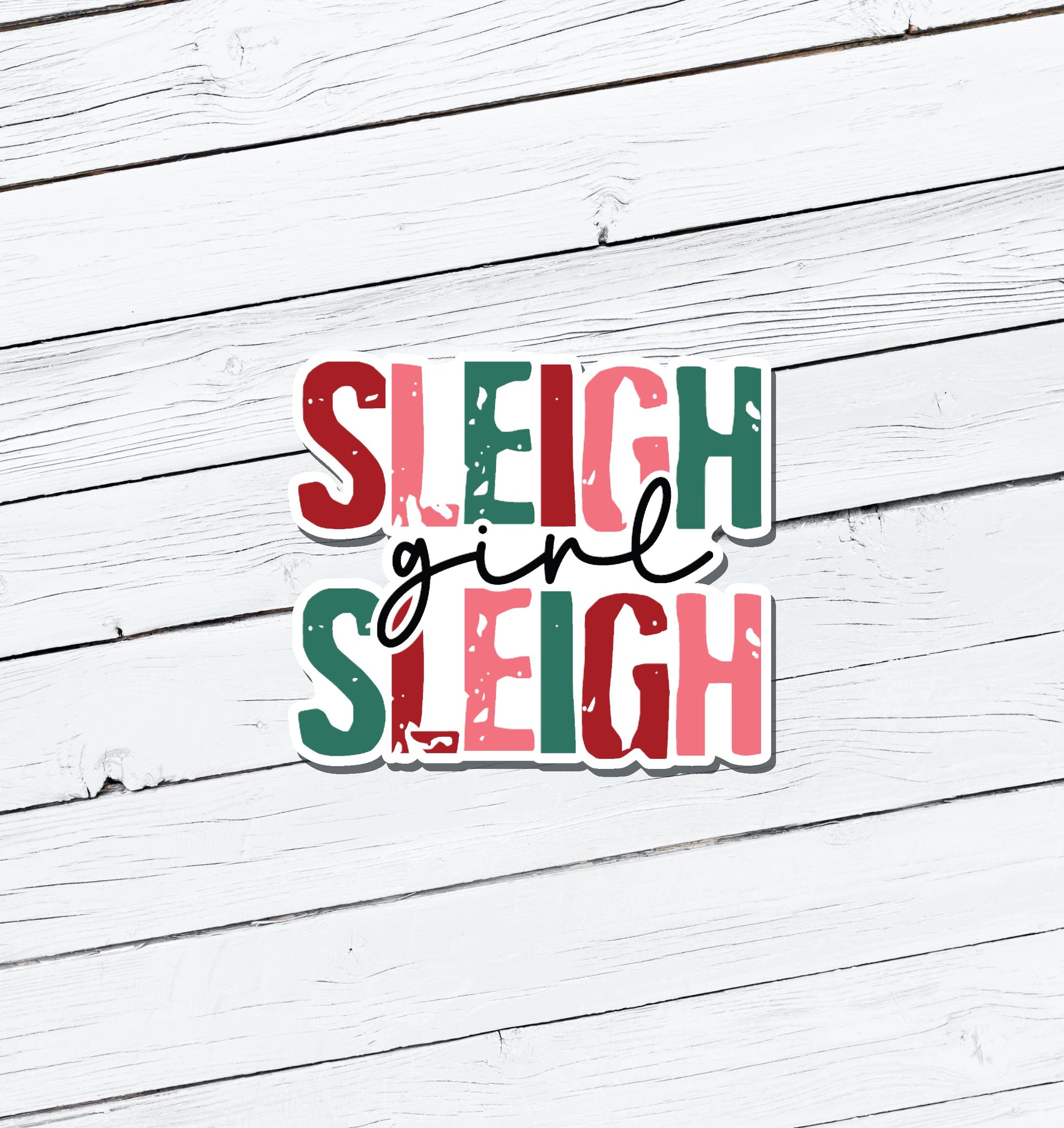 Sleigh Girl Sleigh Vinyl Sticker - Water Resistant