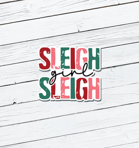 Sleigh Girl Sleigh Vinyl Sticker - Water Resistant