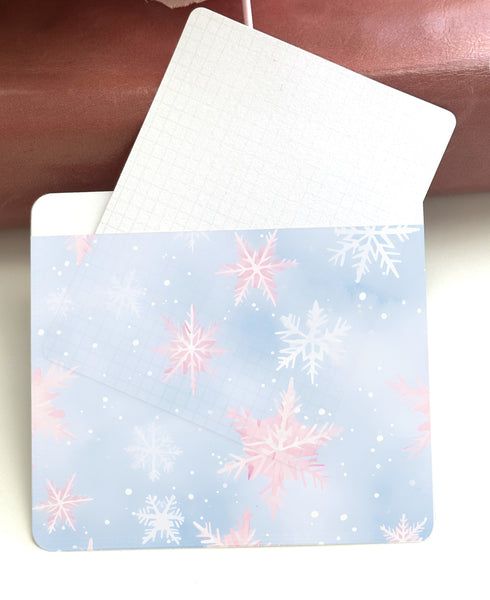 Adhesive Vinyl Pocket - Christmas Snowflakes