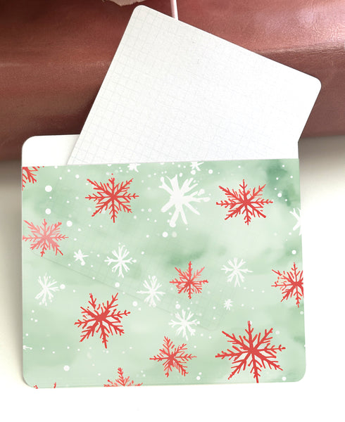 Adhesive Vinyl Pocket - Christmas Snowflakes