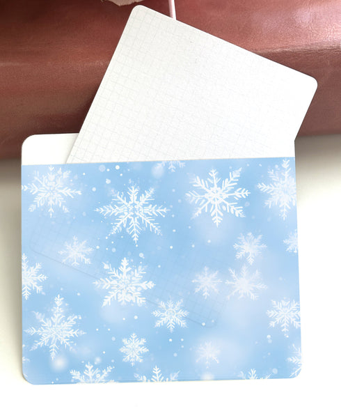 Adhesive Vinyl Pocket - Christmas Snowflakes