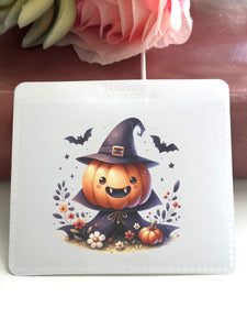 Adhesive Vinyl Pocket - Cute Vampire Jack-o-Lantern