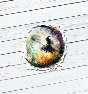 Witch Moon Vinyl Sticker - Water Resistant