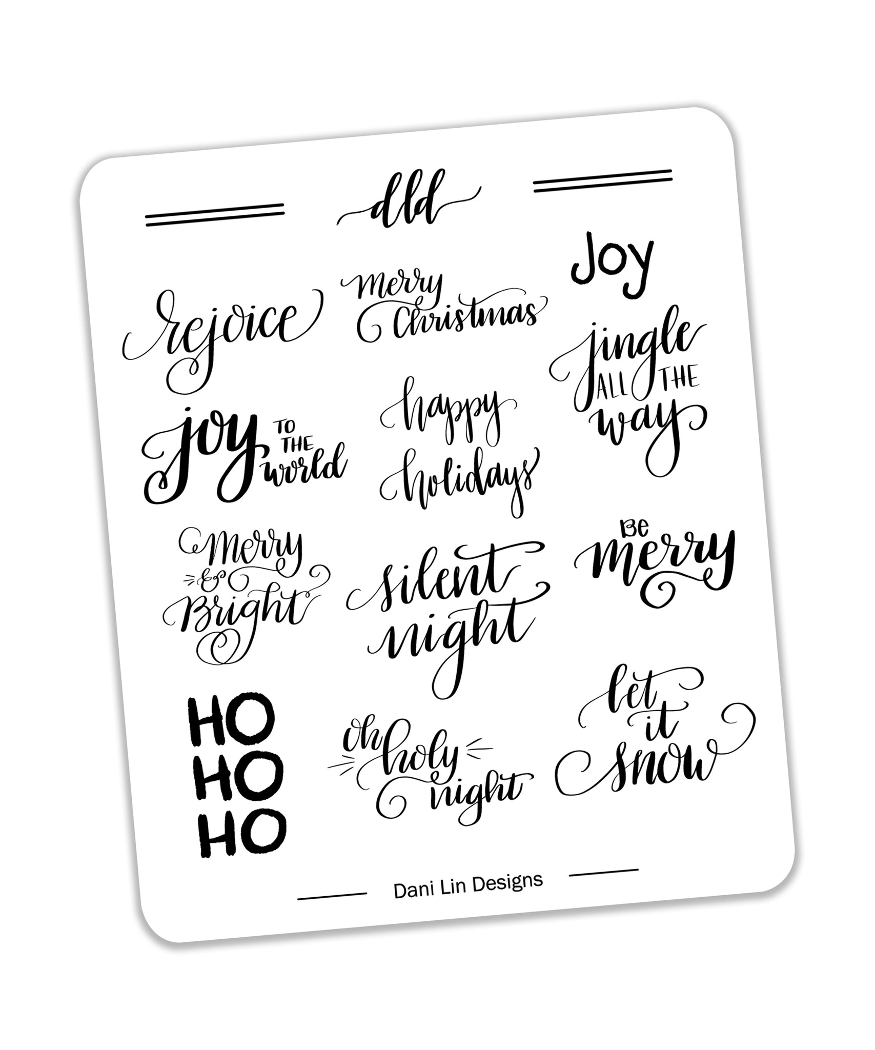 Christmas Word Stickers