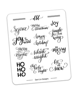 Christmas Word Stickers