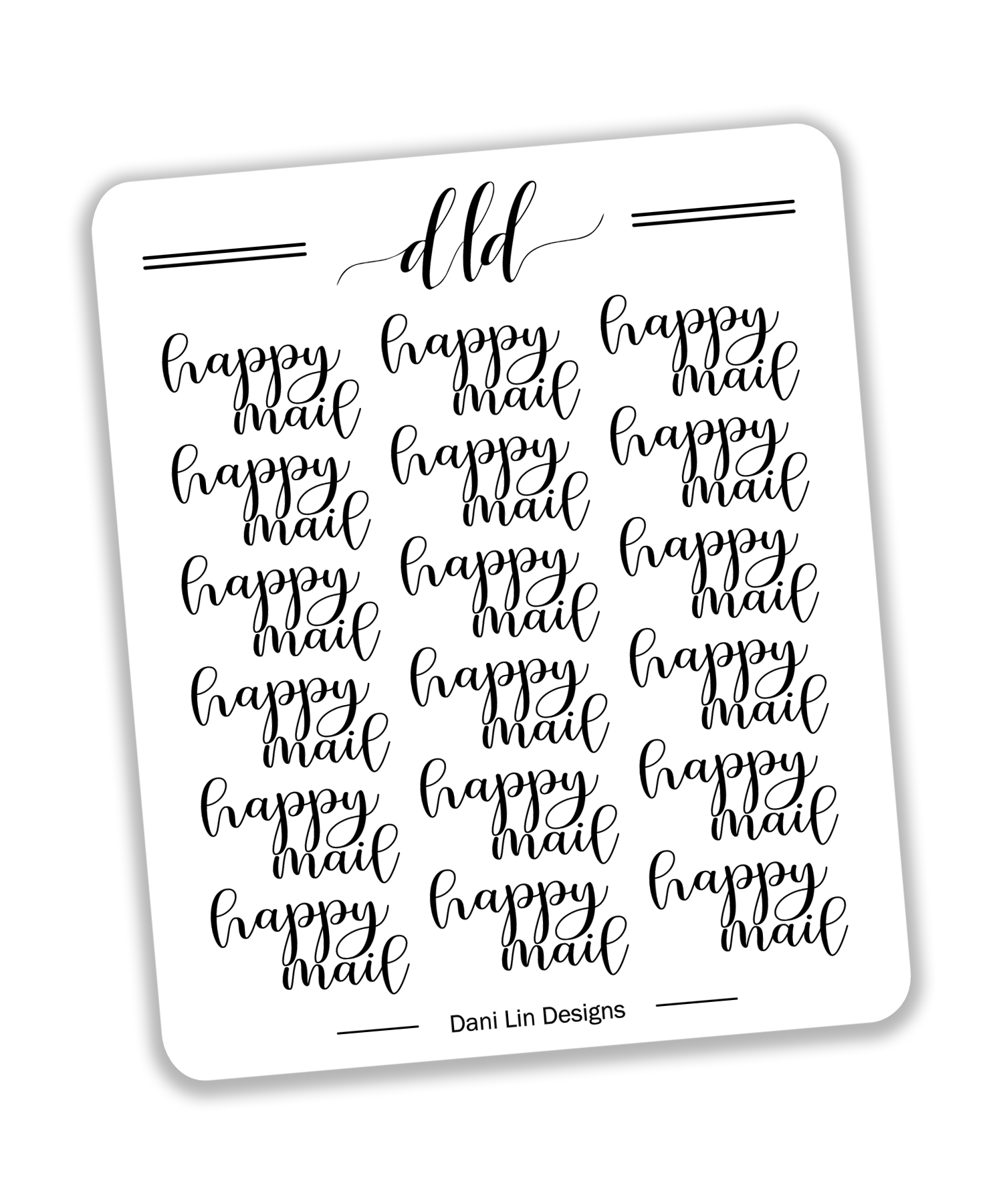 Foiled Happy Mail Stickers