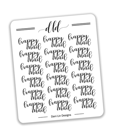 Foiled Happy Mail Stickers