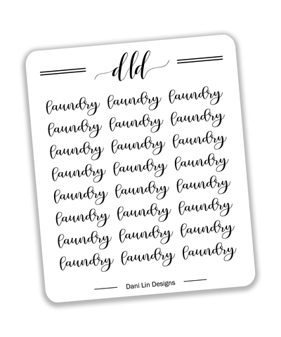 Foiled Laundry Stickers