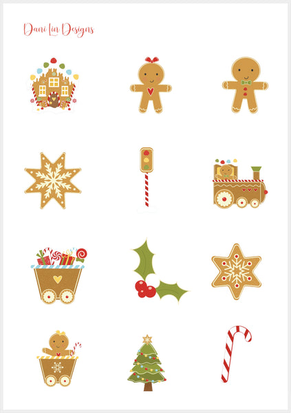 Gingerbread Sticker Kit