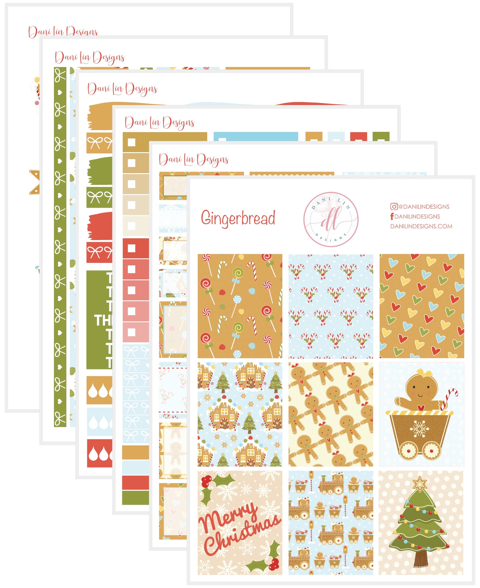 Gingerbread Sticker Kit