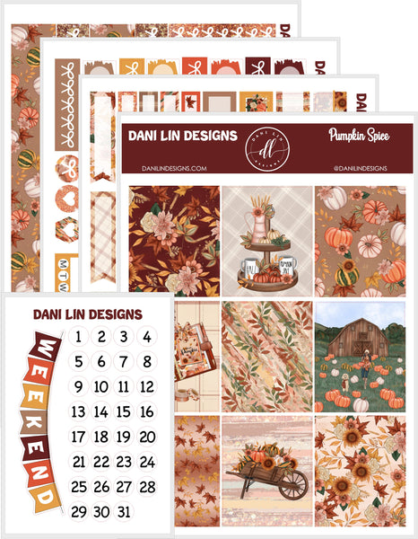 Pumpkin Spice Sticker Kit