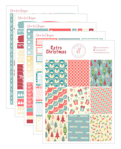 Retro Christmas Sticker Kit