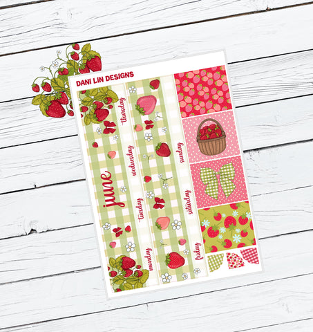 Strawberry Monthly Sticker Kit