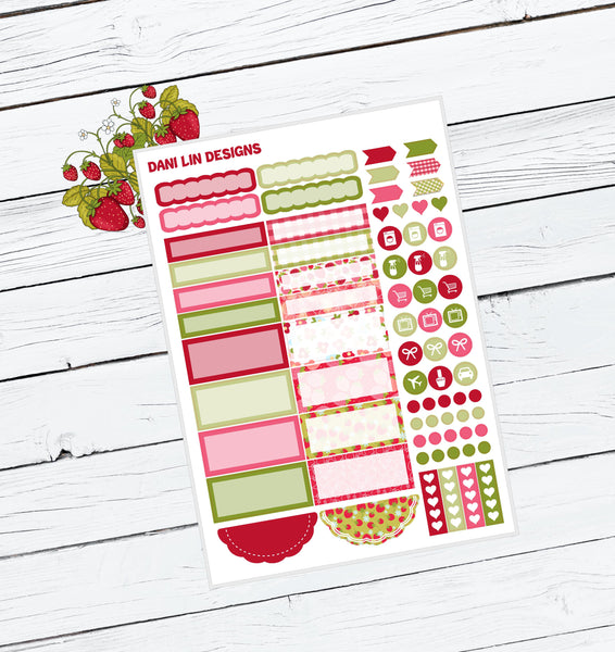 Strawberry Monthly Sticker Kit