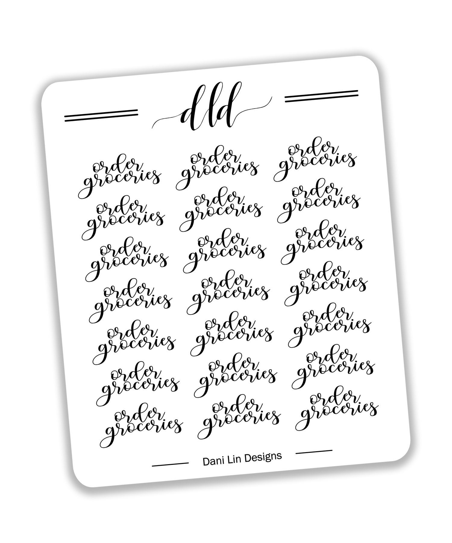 Foiled Order Groceries Stickers