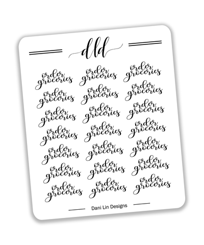 Foiled Order Groceries Stickers