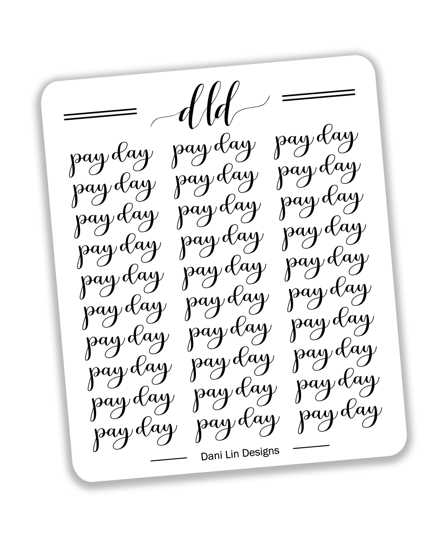 Foiled Pay Day Stickers