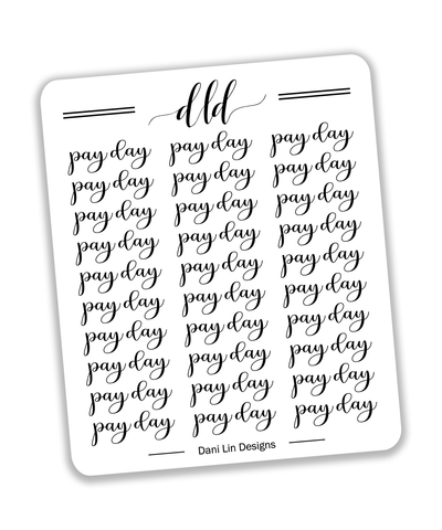 Foiled Pay Day Stickers