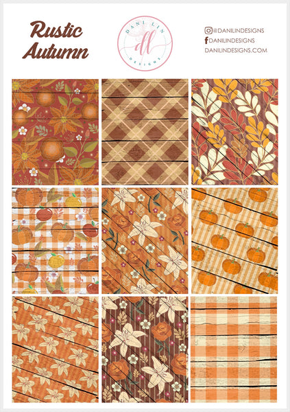 Rustic Autumn Sticker Kit