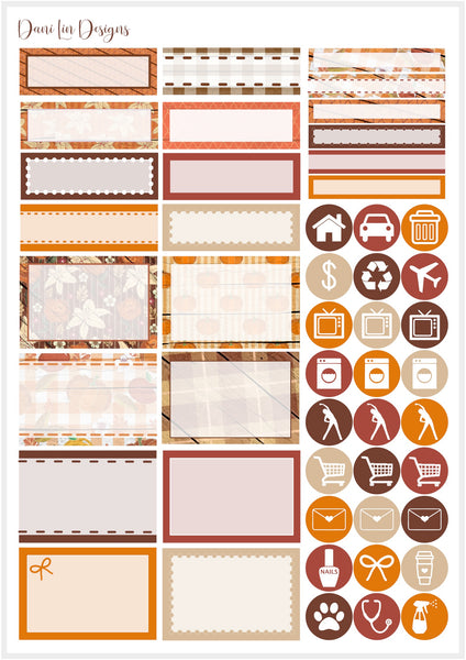 Rustic Autumn Sticker Kit