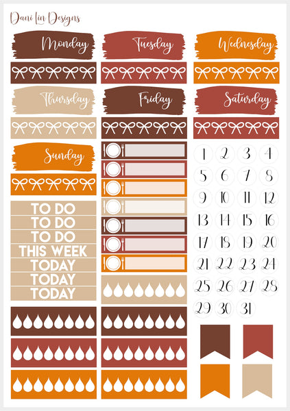 Rustic Autumn Sticker Kit