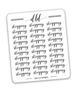 Foiled Shopping Stickers