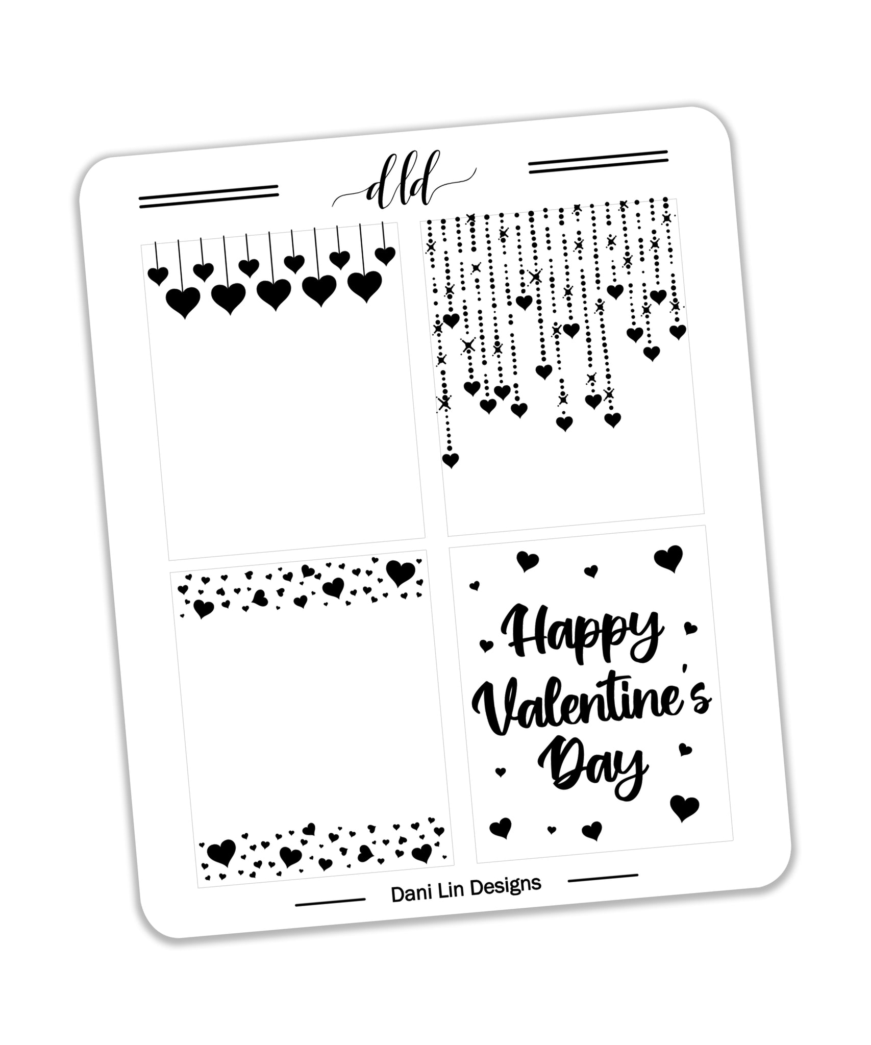 Foiled Valentine's Day Full Box Overlays